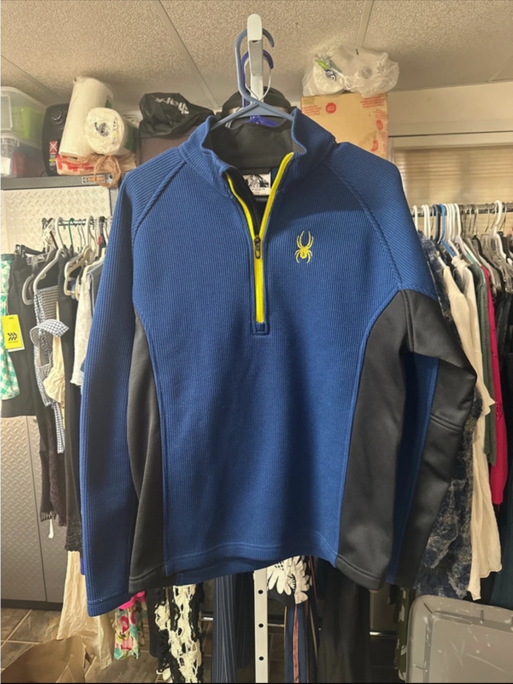 Spyder Men’s Blue Half-Zip Performance Sweater